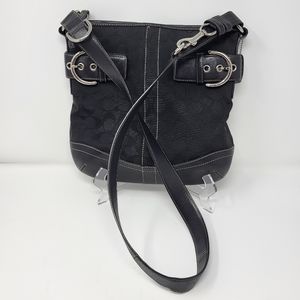 Coach Signature3574 Women's Crossbody Shoulder Canvas Genuine Leather Bl…